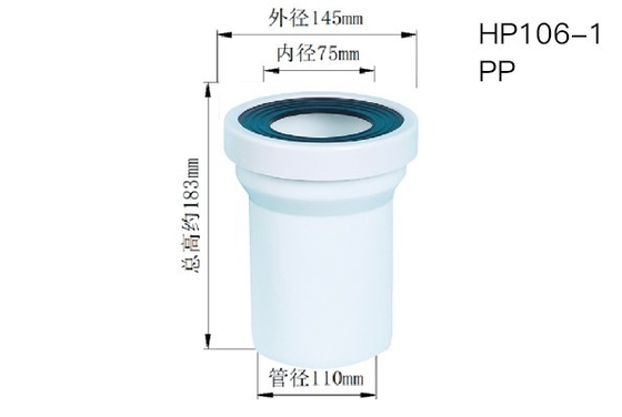 3 Zoll WC-Plastiktoiletten-Überlaufrohr-Alkali beständiges Fuelproof