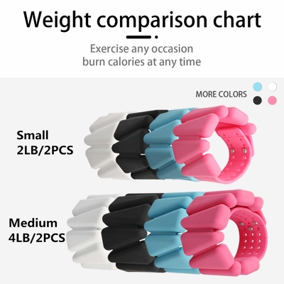 Justierbarer tragbarer Handgelenk-Knöchel belastet Yoga Barre Pilates Cardio Aerobics 2 Sätze 2lb 4lb