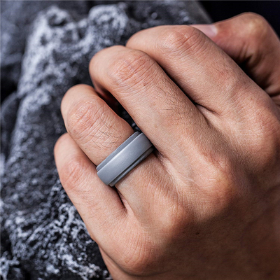 Silikon-Hochzeits-Verpflichtung Ring Finger Ring For Men und Frauen-kundenspezifisches Logo