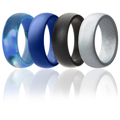 17 starker Schritt-Rand des Farbschwarzer Silikonkautschuk-Ring-8mm weit 2.8mm glatt für Verpflichtungs-Hochzeit