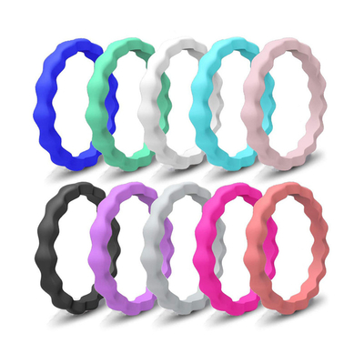 Medizinischer Grad-Logo Custom Wedding Silicone Rubber-Finger-Ringe für Frauen