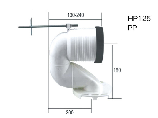 Praktisches rostfestes WC-Verbindungsstück, Überlaufrohr Oilproof Flexi für Toilette